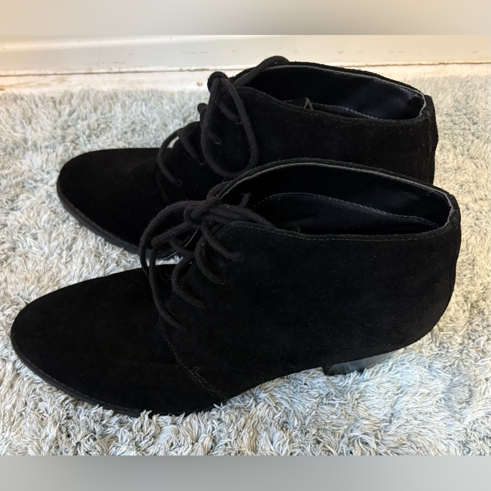 Vionic Andi Women’s Suede Lace Up Ankle Boots Booties Black Size 6.5